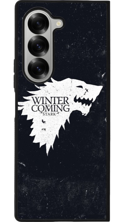 Coque Samsung Galaxy Z Fold6 - Silicone rigide noir Winter is coming Stark