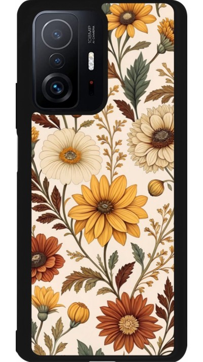 Coque Xiaomi 11T - Silicone rigide noir Autumn 25 Flower pattern