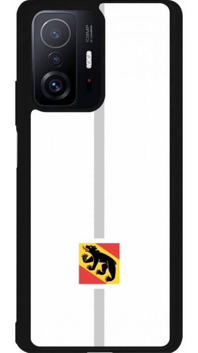 Coque Xiaomi 11T - Silicone rigide noir Canton BE blanc