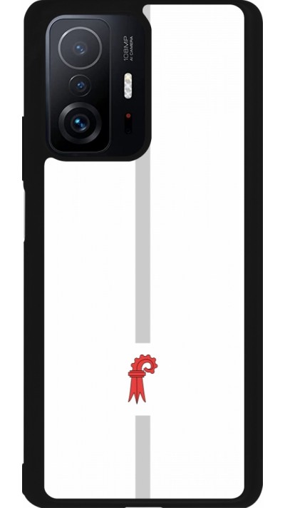 Coque Xiaomi 11T - Silicone rigide noir Canton BL blanc