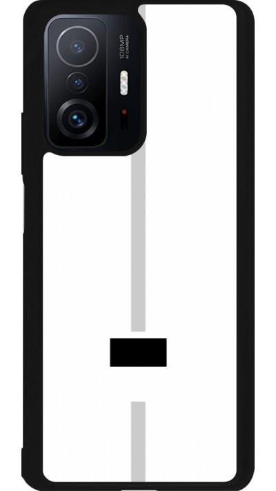 Coque Xiaomi 11T - Silicone rigide noir Canton FR blanc