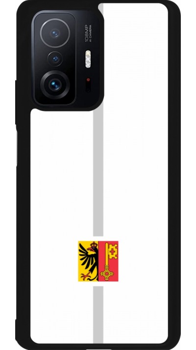 Coque Xiaomi 11T - Silicone rigide noir Canton GE blanc