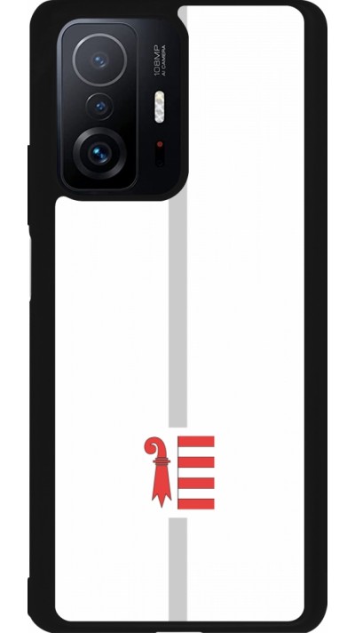 Coque Xiaomi 11T - Silicone rigide noir Canton JU blanc