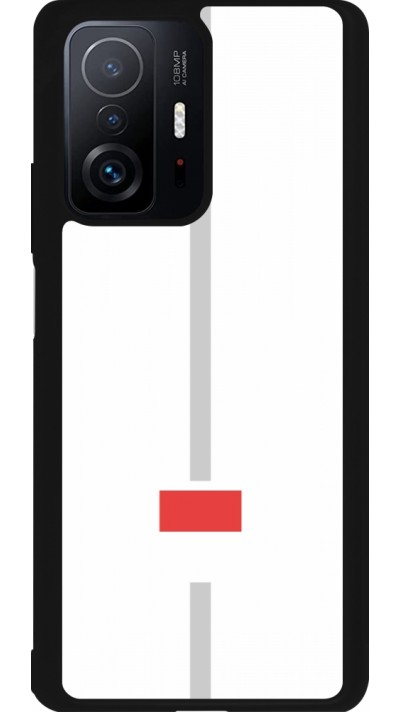 Coque Xiaomi 11T - Silicone rigide noir Canton SO blanc