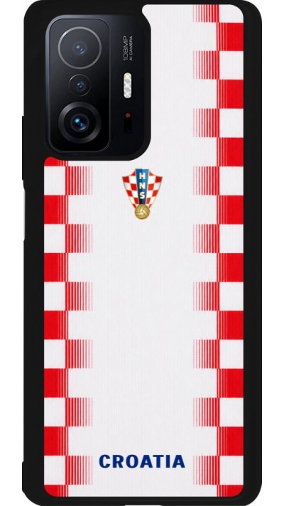 Coque Xiaomi 11T - Silicone rigide noir Maillot de football Croatie 2026 personnalisable