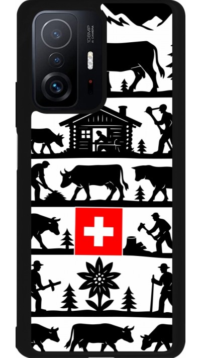 Coque Xiaomi 11T - Silicone rigide noir Poya Suisse 1