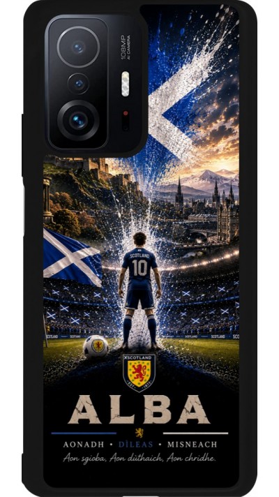 Coque Xiaomi 11T - Silicone rigide noir Football Écosse splash 2026
