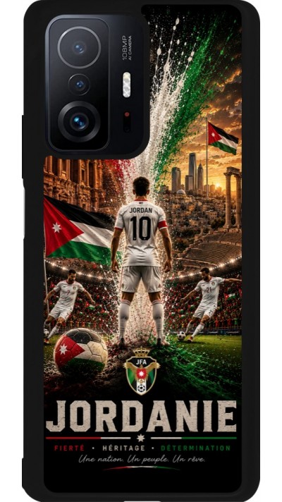 Coque Xiaomi 11T - Silicone rigide noir Football Jordanie splash 2026