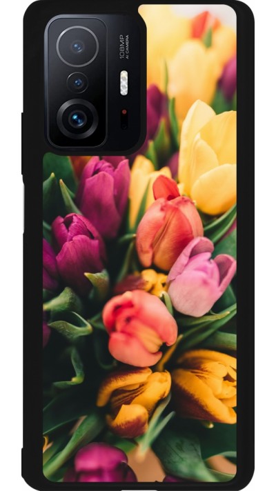 Xiaomi 11T Case Hülle - Silikon schwarz Bouquet of tulips Spring 2026