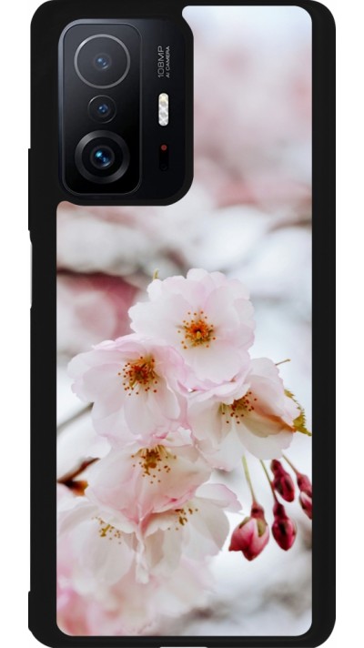 Xiaomi 11T Case Hülle - Silikon schwarz Cherry tree Spring 2026