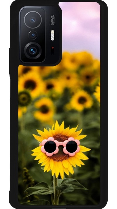 Xiaomi 11T Case Hülle - Silikon schwarz Sunflower with glasses Spring 2026