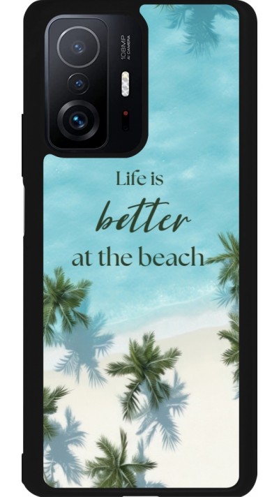 Xiaomi 11T Case Hülle - Silikon schwarz Summer 2025 Life is better at the beach