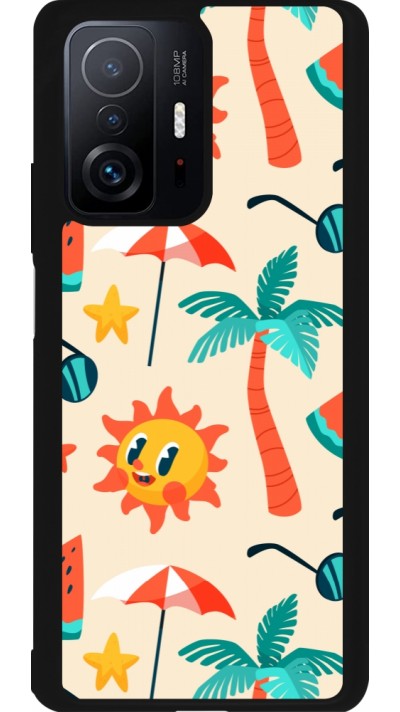 Xiaomi 11T Case Hülle - Silikon schwarz Summer 2025 Pattern soleil