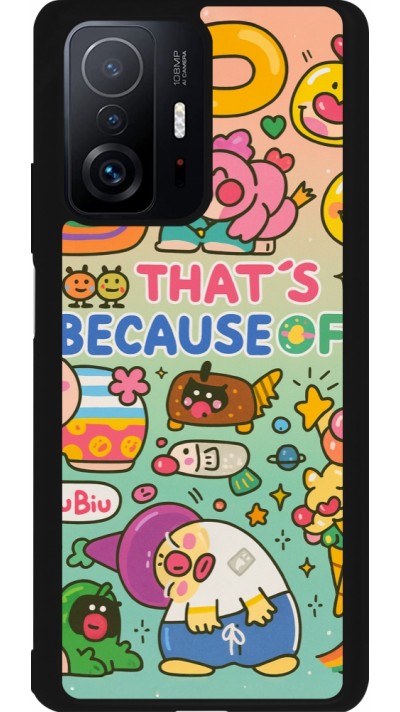 Coque Xiaomi 11T - Silicone rigide noir Thats beacause of