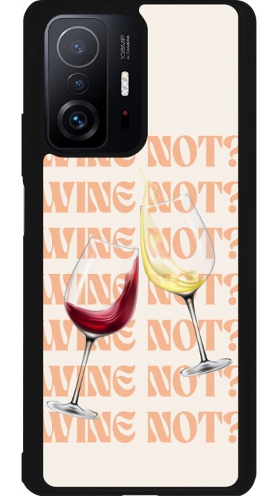 Coque Xiaomi 11T - Silicone rigide noir Wine not