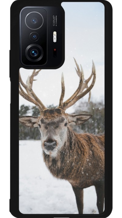 Xiaomi 11T Case Hülle - Silikon schwarz Winter 25 Winter reindeer