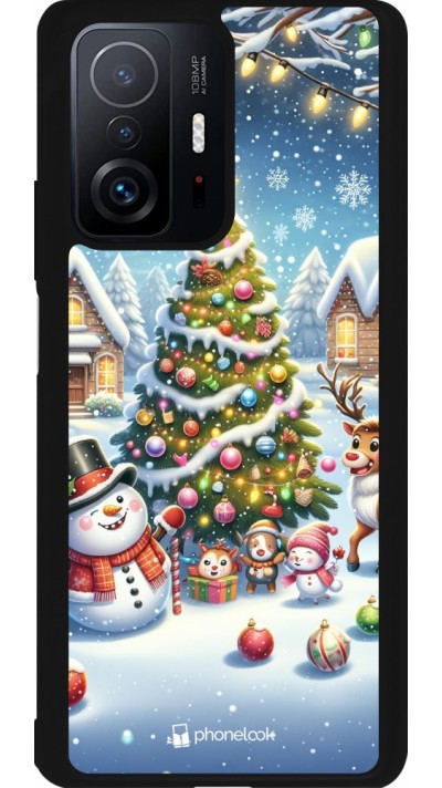 Xiaomi 11T Case Hülle - Silikon schwarz Weihnachten 2023 Schneemann und Tannenbaum Xiaomi 11T Case Hülle - Silikon schwarz Weihnachten 2023 Schneemann und Tannenbaum
