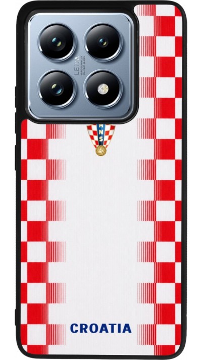 Coque Xiaomi 14T Pro - Silicone rigide noir Maillot de football Croatie 2026 personnalisable
