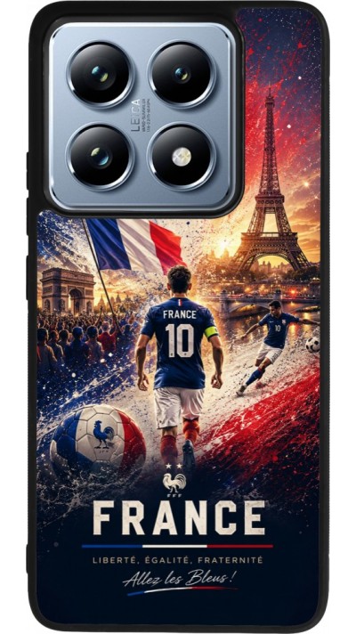 Coque Xiaomi 14T Pro - Silicone rigide noir Football France splash 2026