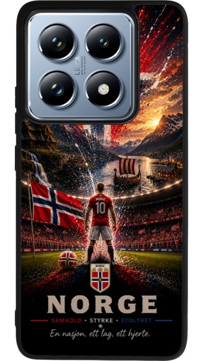 Coque Xiaomi 14T Pro - Silicone rigide noir Football Norvège splash 2026