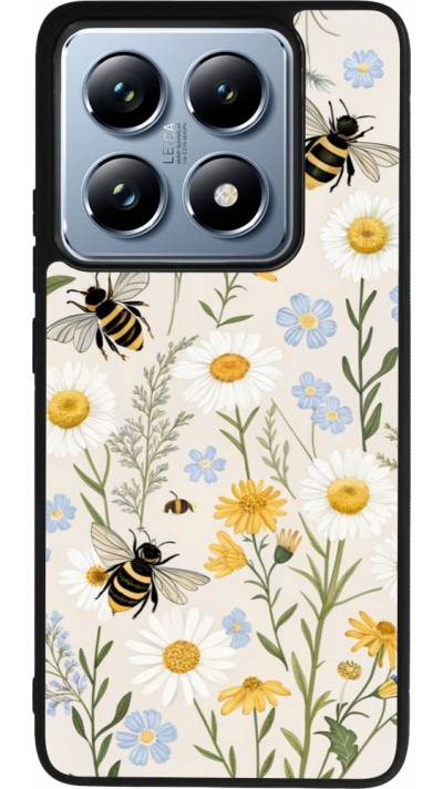 Xiaomi 14T Pro Case Hülle - Silikon schwarz Pattern bees Spring 2026