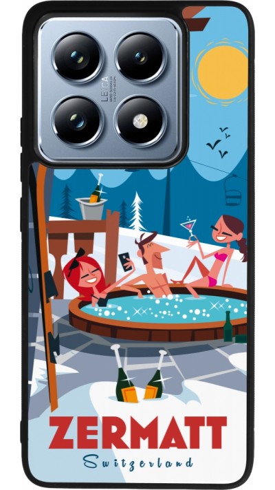 Xiaomi 14T Pro Case Hülle - Silikon schwarz Zermatt Mountain Jacuzzi