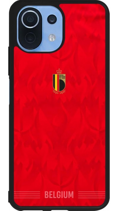 Coque Xiaomi Mi 11 Lite 5G - Silicone rigide noir Maillot de football Belgique 2026 personnalisable