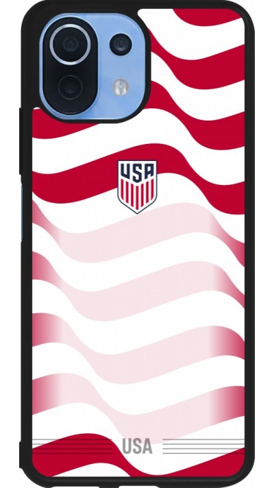 Coque Xiaomi Mi 11 Lite 5G - Silicone rigide noir Maillot de football États-Unis 2026 personnalisable