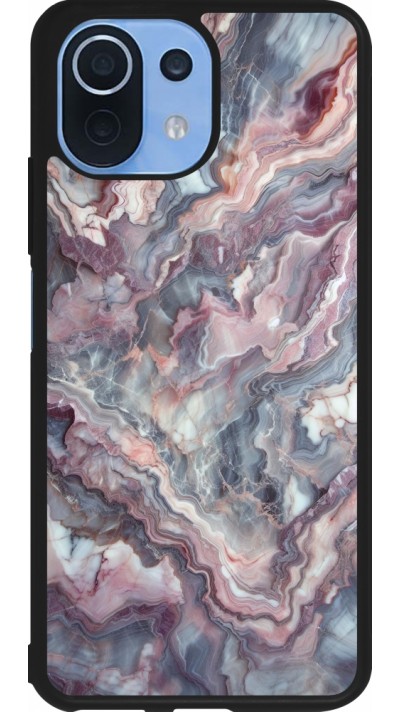 Xiaomi Mi 11 Lite 5G Case Hülle - Silikon schwarz Violetter silberner Marmor Xiaomi Mi 11 Lite 5G Case Hülle - Silikon schwarz Violetter silberner Marmor