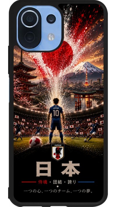 Coque Xiaomi Mi 11 Lite 5G - Silicone rigide noir Football Japon splash 2026