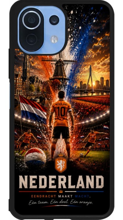 Coque Xiaomi Mi 11 Lite 5G - Silicone rigide noir Football Pays-Bas splash 2026