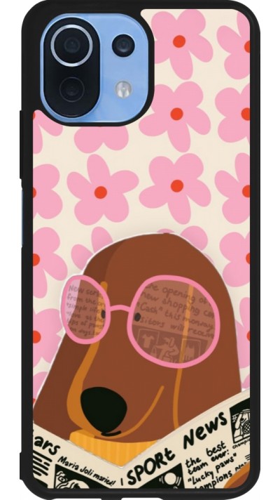 Xiaomi Mi 11 Lite 5G Case Hülle - Silikon schwarz Dog with newspaper Spring 2026