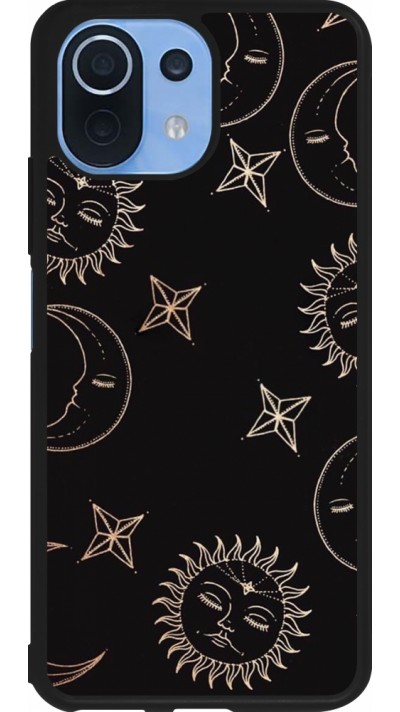 Xiaomi Mi 11 Lite 5G Case Hülle - Silikon schwarz Suns and Moons