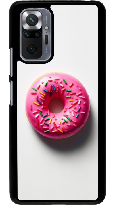 Xiaomi Redmi Note 10 Pro Case Hülle - Weisser Hintergrund, pinker Donut