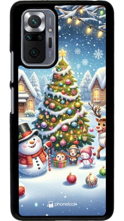 Xiaomi Redmi Note 10 Pro Case Hülle - Weihnachten 2023 Schneemann und Tannenbaum Xiaomi Redmi Note 10 Pro Case Hülle - Weihnachten 2023 Schneemann und Tannenbaum