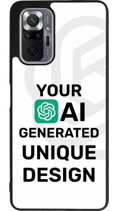 Coque Xiaomi Redmi Note 10 Pro Max - Silicone rigide noir Unique au monde générée par intelligence artificielle (AI) avec vos idées