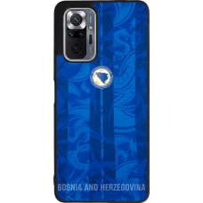 Coque Xiaomi Redmi Note 10 Pro Max - Silicone rigide noir Maillot de football Bosnie-Herzégovine 2026 personnalisable