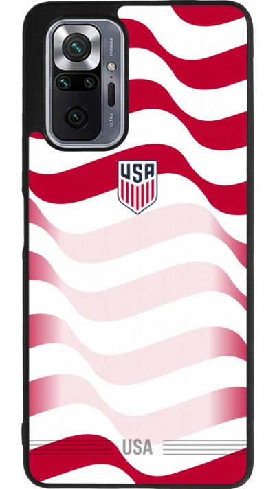 Coque Xiaomi Redmi Note 10 Pro Max - Silicone rigide noir Maillot de football États-Unis 2026 personnalisable