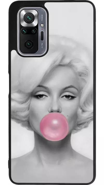 Coque Xiaomi Redmi Note 10 Pro Max - Silicone rigide noir Marilyn Bubble