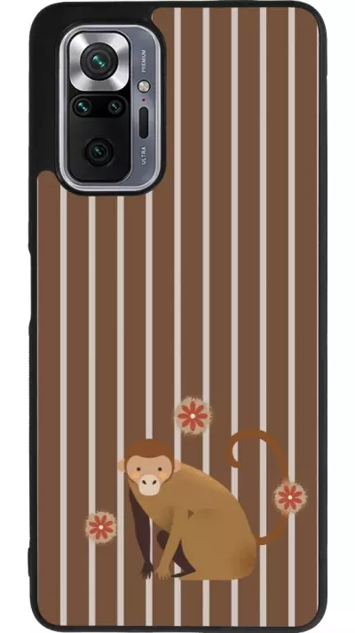 Coque Xiaomi Redmi Note 10 Pro Max - Silicone rigide noir Monkey with stripes