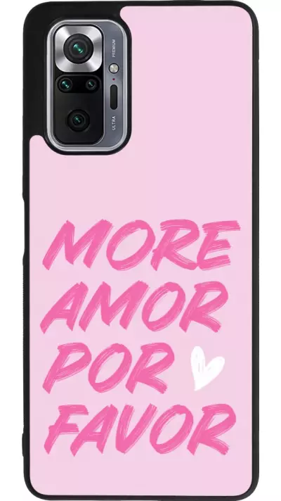 Coque Xiaomi Redmi Note 10 Pro Max - Silicone rigide noir More amor porfavor
