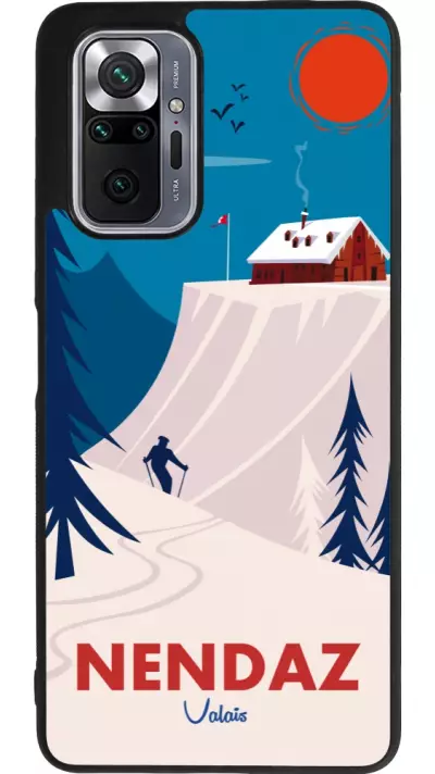 Coque Xiaomi Redmi Note 10 Pro Max - Silicone rigide noir Nendaz Cabane Ski