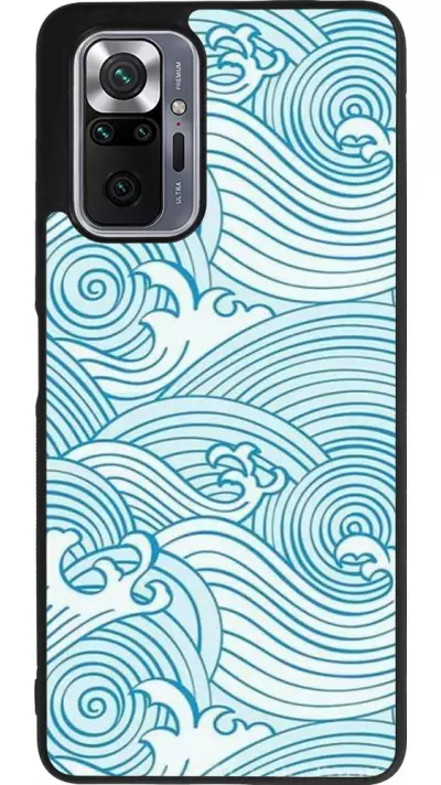 Coque Xiaomi Redmi Note 10 Pro Max - Silicone rigide noir Ocean Waves
