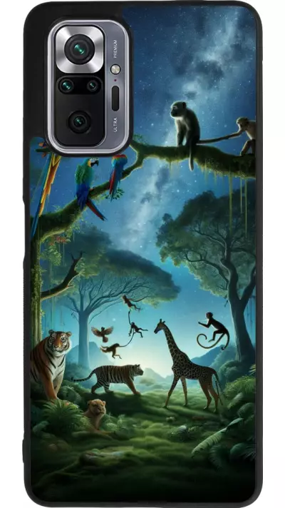 Coque Xiaomi Redmi Note 10 Pro Max - Silicone rigide noir Paradis des animaux exotiques