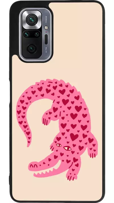 Coque Xiaomi Redmi Note 10 Pro Max - Silicone rigide noir Pink crocodile 2026