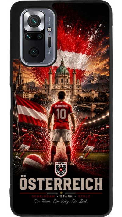 Coque Xiaomi Redmi Note 10 Pro Max - Silicone rigide noir Football Autriche splash 2026