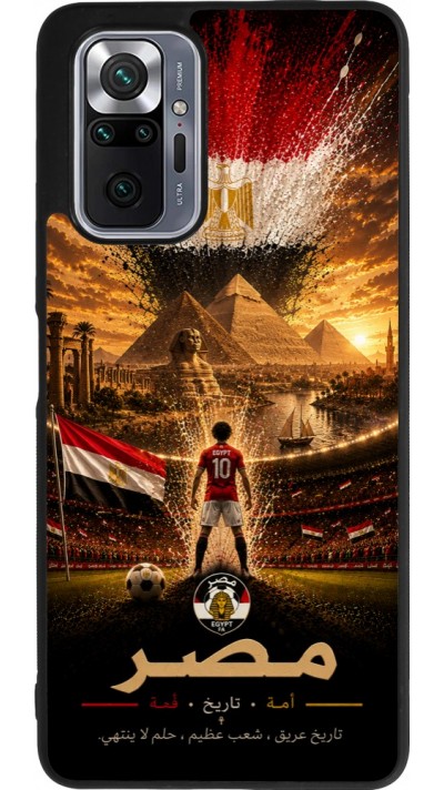 Coque Xiaomi Redmi Note 10 Pro Max - Silicone rigide noir Football Égypte splash 2026