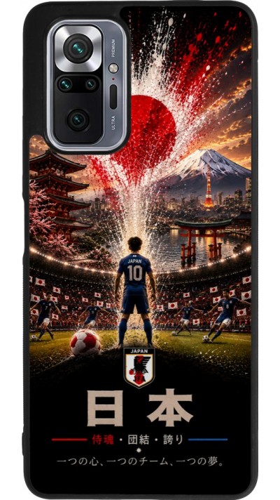 Coque Xiaomi Redmi Note 10 Pro Max - Silicone rigide noir Football Japon splash 2026