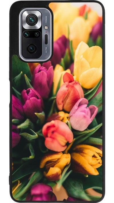 Coque Xiaomi Redmi Note 10 Pro Max - Silicone rigide noir Bouquet of tulips Spring 2026