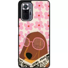 Coque Xiaomi Redmi Note 10 Pro Max - Silicone rigide noir Dog with newspaper Spring 2026